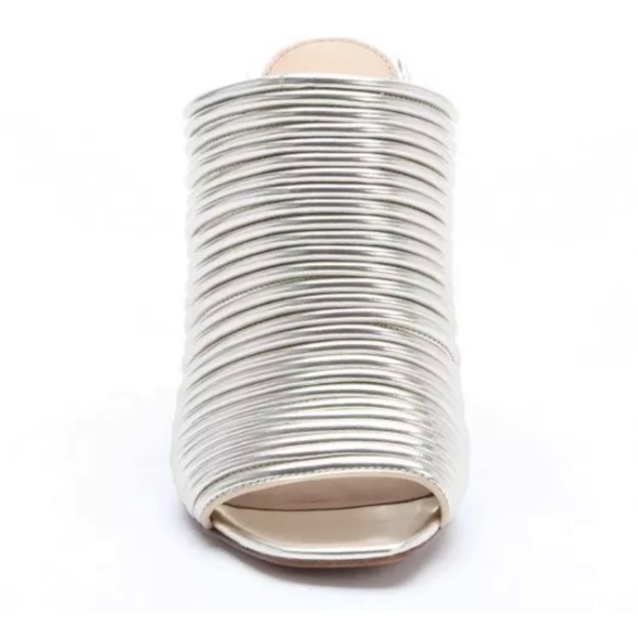 Rachel Zoe Metallic Leather Seneca Mules 7.5 - Picture 3 of 7